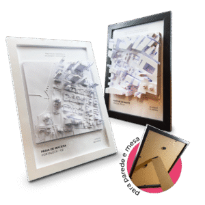 Quadro Mapa 3D Personalizado